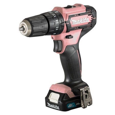Makita HP333DSAP1 (1x2.0Ah) Pink - Powerful, Stylish & Compact Cordless Hammer Drill for Ultimate Performance!